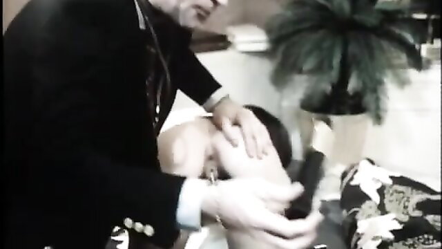 Dr. Hammer gropes patient's neck in vintage sex therapy scene